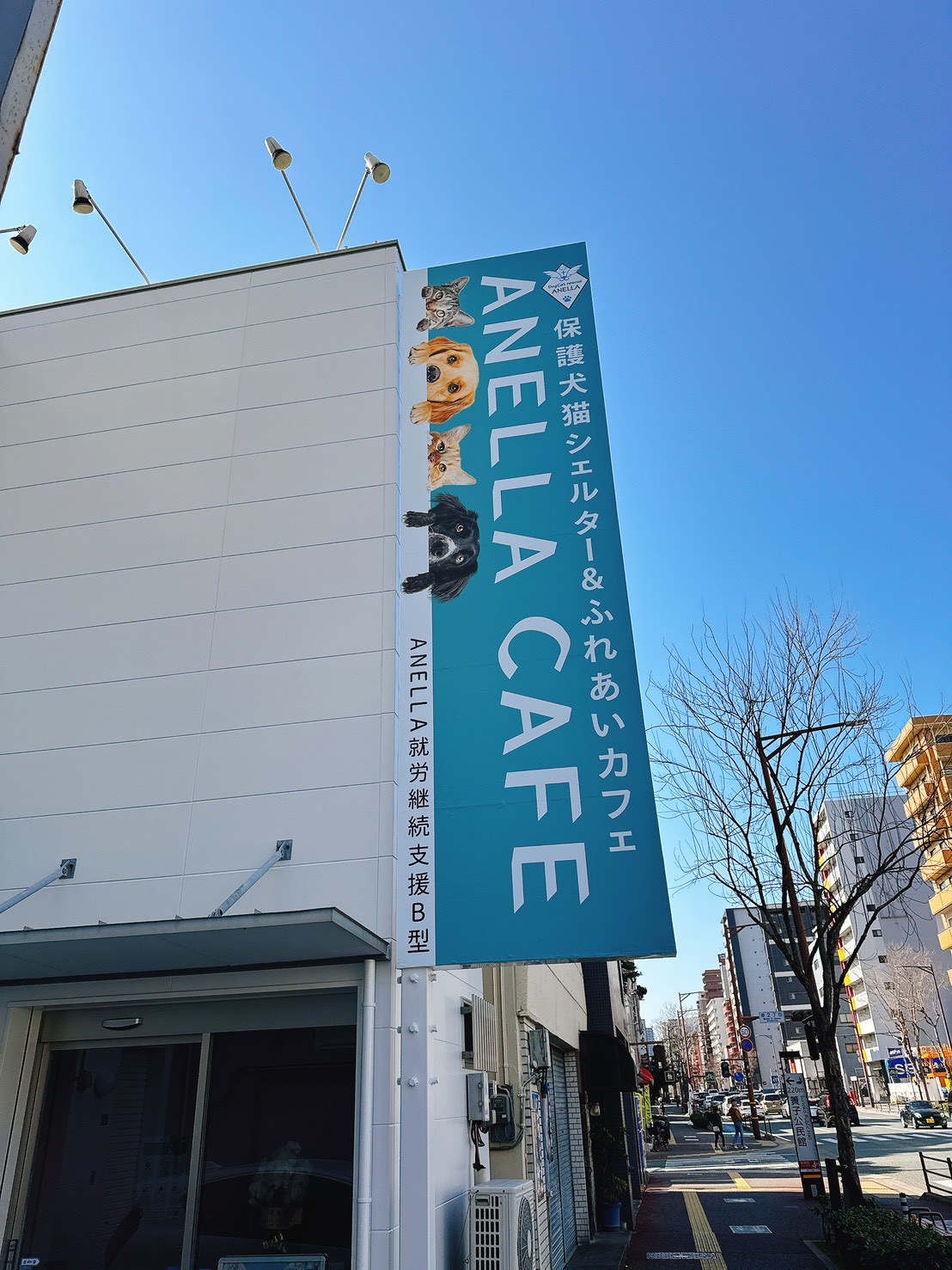 ANELLA CAFE 福岡大濠店の外観・看板